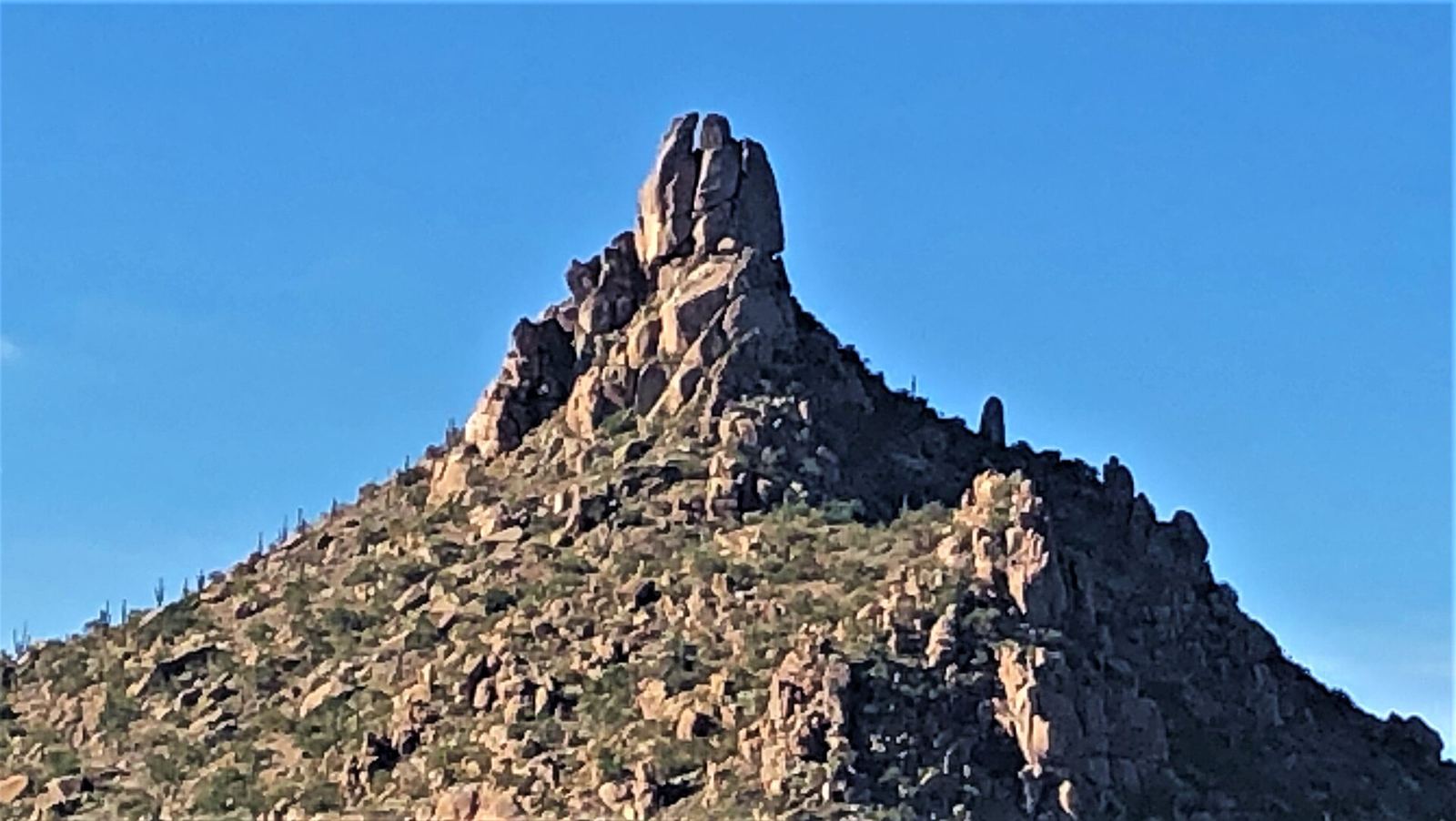 Pinnacle Peak seen from a North Scottsdale neighborhood